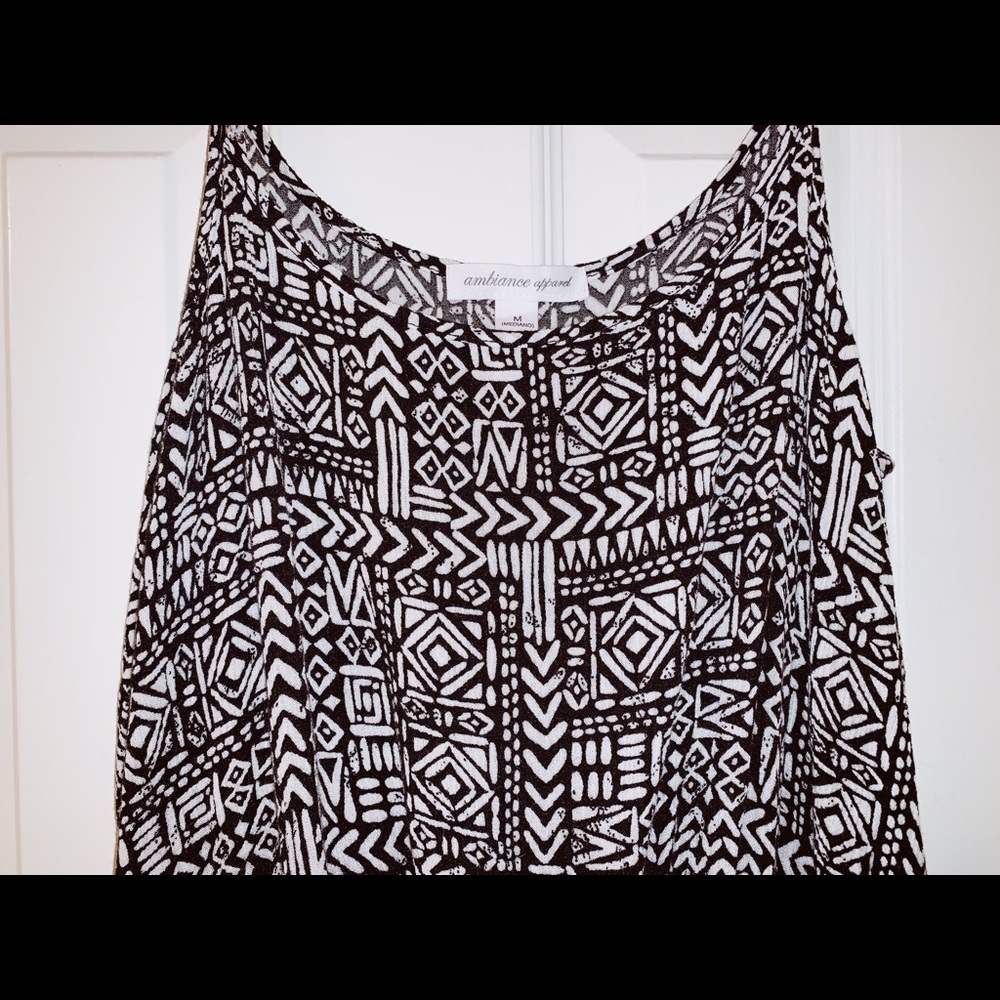 Ambiance Apparel Black & White Romper
